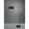 Lampes En Tissu-Luminaires Trio Lampadaire Trio Ponte Noir, 1 lumière