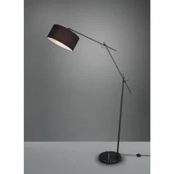 Lampes En Tissu-Luminaires Trio Lampadaire Trio Ponte Noir, 1 lumière