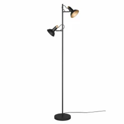 Luminaires Trio Lampadaire Trio Roxie Noir, 2 lumières* Lampadaires Et Lampes Sur Pied