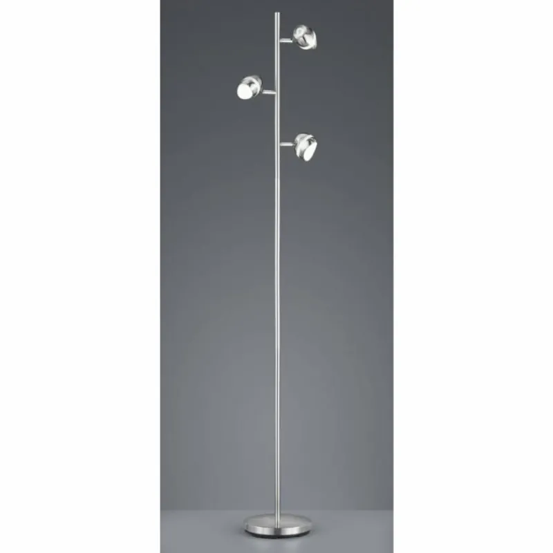 Luminaires Trio Lampadaire Trio Shark LED Nickel mat, 3 lumières* Éclairage Led