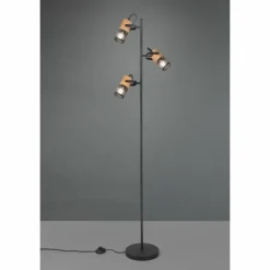 Lampes Vintages & Rétros-Luminaires Trio Lampadaire Trio Tosh LED Noir, 3 lumières