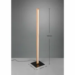 Lampes En Bois-Luminaires Trio Lampadaire Trio-Leuchten Bellari LED Bois clair, 1 lumière