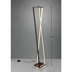 Luminaires Trio Lampadaire Trio-Leuchten Edge LED Noir, 1 lumière* Éclairage Led