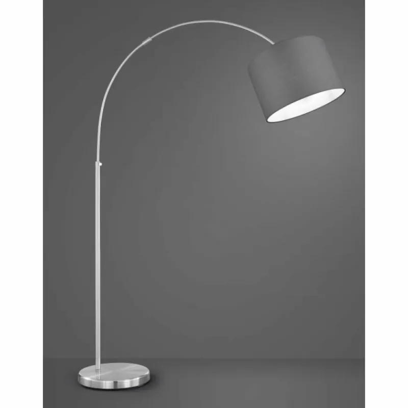 Lampes En Tissu-Luminaires Trio Lampadaire Trio-Leuchten Hotel Nickel mat, 1 lumière