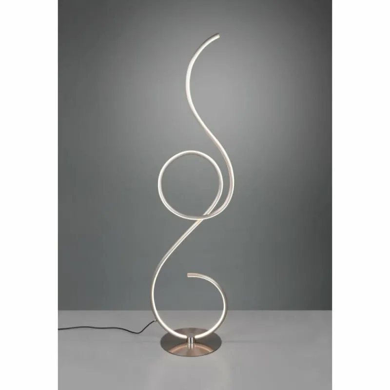 Luminaires Trio Lampadaire Trio-Leuchten Jive LED Nickel mat, 1 lumière* Éclairage Led