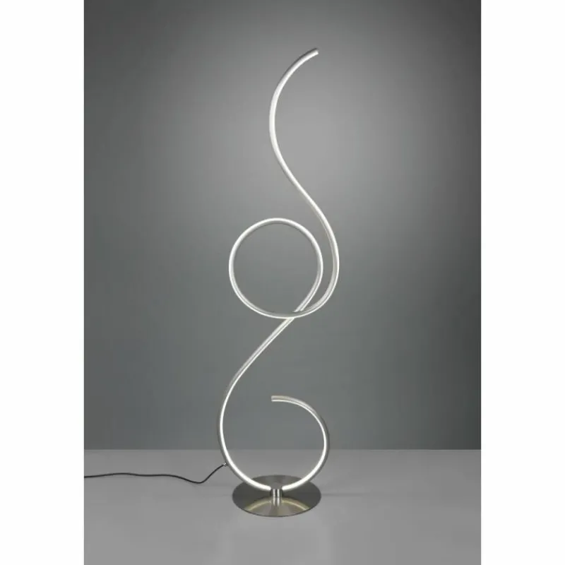 Luminaires Trio Lampadaire Trio-Leuchten Jive LED Nickel mat, 1 lumière* Éclairage Led
