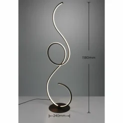 Luminaires Trio Lampadaire Trio-Leuchten Jive LED Noir, 1 lumière* Éclairage Led