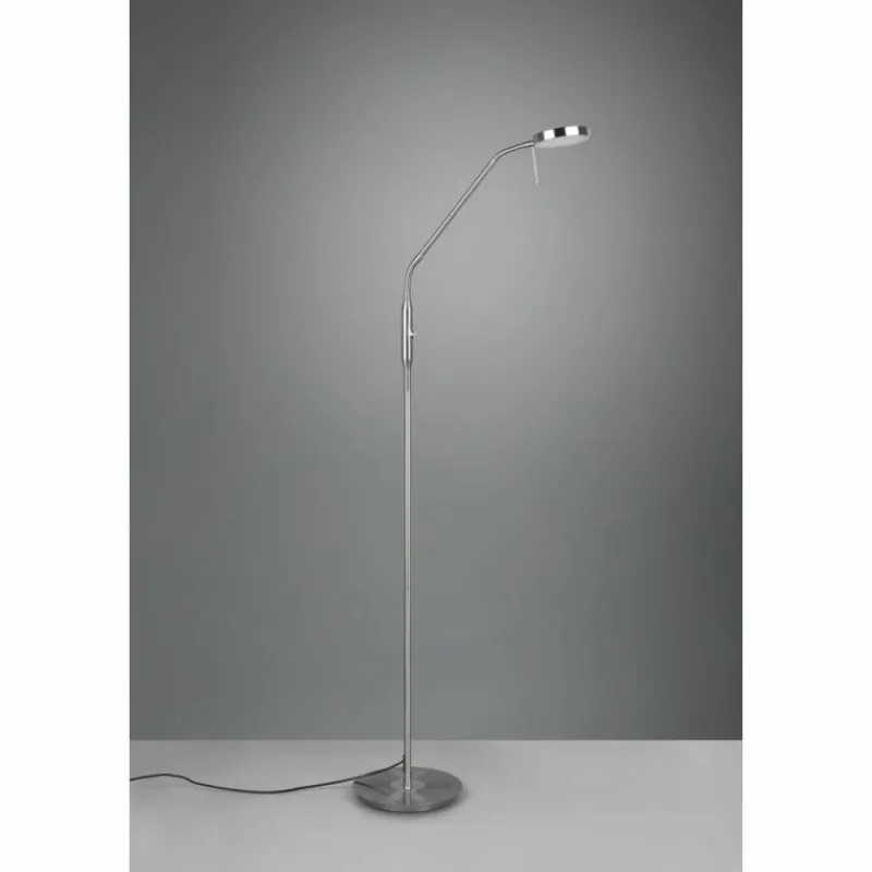 Luminaires Trio Lampadaire Trio-Leuchten Monza LED Nickel mat, 1 lumière* Lampadaires Et Lampes Sur Pied
