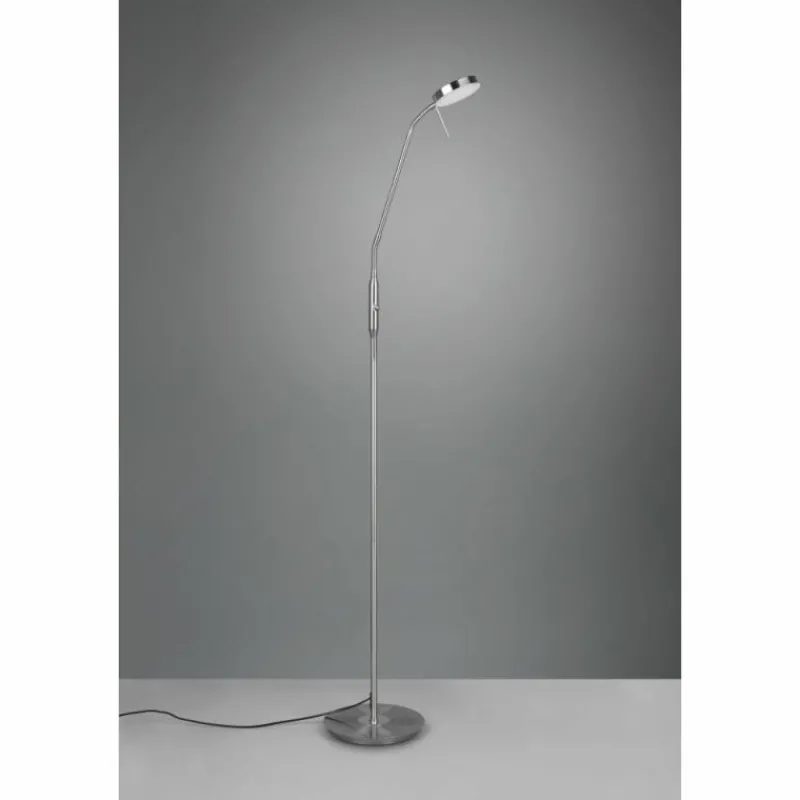 Luminaires Trio Lampadaire Trio-Leuchten Monza LED Nickel mat, 1 lumière* Lampadaires Et Lampes Sur Pied