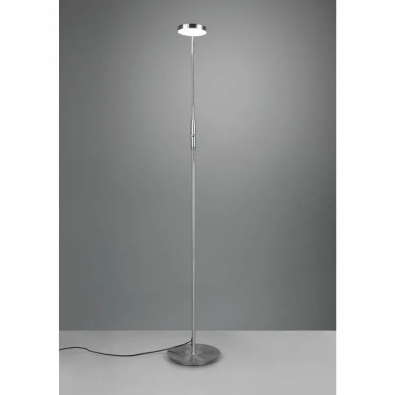 Luminaires Trio Lampadaire Trio-Leuchten Monza LED Nickel mat, 1 lumière* Lampadaires Et Lampes Sur Pied