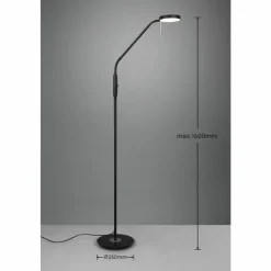 Luminaires Trio Lampadaire Trio-Leuchten Monza LED Noir, 1 lumière* Éclairage Led