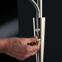 Luminaires Trio Lampadaire Trio-Leuchten Quebec LED Laiton, 2 lumières* Éclairage Led