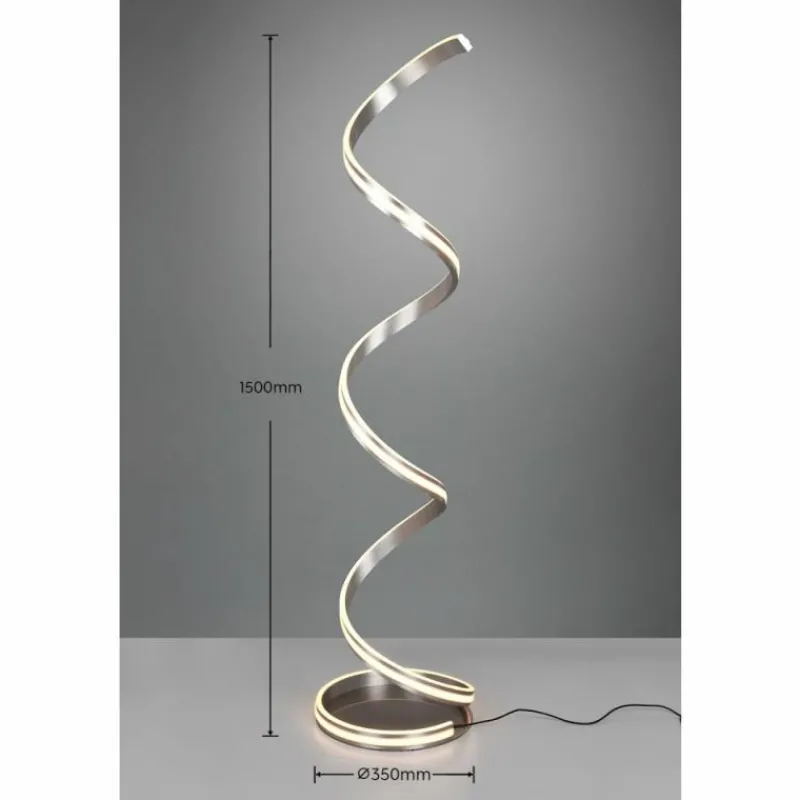 Luminaires Trio Lampadaire Trio-Leuchten Yara LED Nickel mat, 1 lumière* Lampadaires Et Lampes Sur Pied