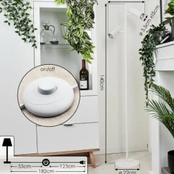 Luminaires Scandinaves-hofstein Lampadaire Trutielle Blanc, 2 lumières