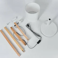 Lampes En Tissu-hofstein Lampadaire Tukchor Écru, 1 lumière