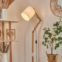 Lampes En Tissu-hofstein Lampadaire Tukchor Écru, 1 lumière