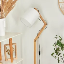 Lampes En Tissu-hofstein Lampadaire Tukchor Écru, 1 lumière