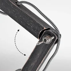 Lampes En Tissu-hofstein Lampadaire Tukchor Noir, 1 lumière