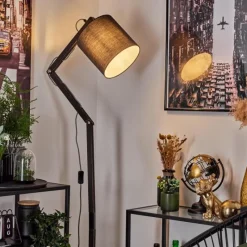 Lampes En Tissu-hofstein Lampadaire Tukchor Noir, 1 lumière