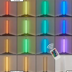 Lampes En Tissu-hofstein Lampadaire Tumba LED Blanc, 1 lumière, Télécommandes, Changeur de couleurs