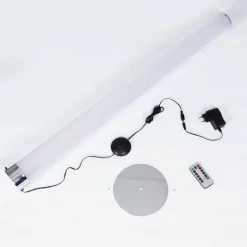 hofstein Lampadaire Tumurora LED Chrome, 1 lumière, Télécommandes