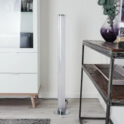 hofstein Lampadaire Tumurora LED Chrome, 1 lumière, Télécommandes