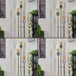 hofstein Lampadaire Tyldom Argent Oxydé, 3 lumières* Lampadaires Et Lampes Sur Pied