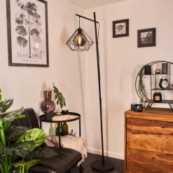 Suspension Verre Fumé-hofstein Lampadaire Uarau Noir, 1 lumière