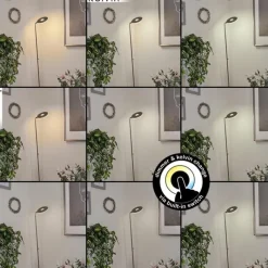 hofstein Lampadaire Umag LED Chrome, Nickel mat, 1 lumière