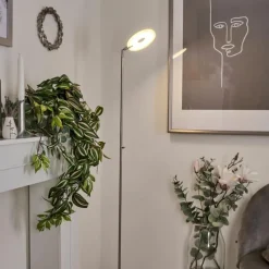 hofstein Lampadaire Umag LED Chrome, Nickel mat, 1 lumière