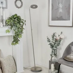 hofstein Lampadaire Umag LED Chrome, Nickel mat, 1 lumière