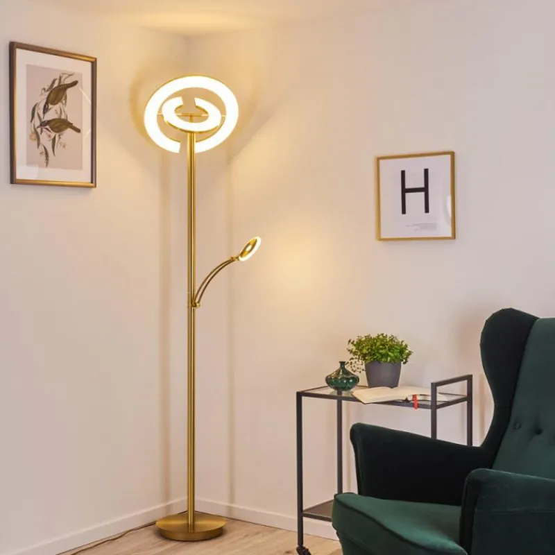 hofstein Lampadaire Umag LED Laiton, 2 lumières* Lampadaires Et Lampes Sur Pied