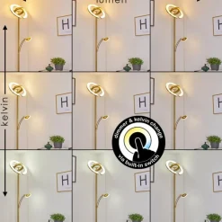 hofstein Lampadaire Umag LED Laiton, 2 lumières* Lampadaires Et Lampes Sur Pied