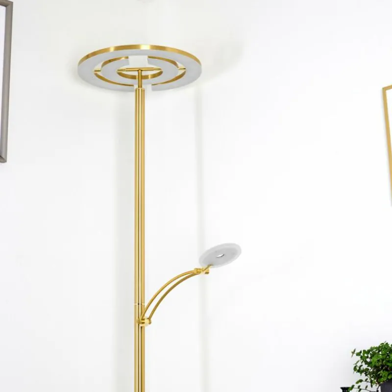 hofstein Lampadaire Umag LED Laiton, 2 lumières* Lampadaires Et Lampes Sur Pied