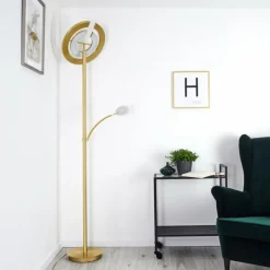 hofstein Lampadaire Umag LED Laiton, 2 lumières* Lampadaires Et Lampes Sur Pied