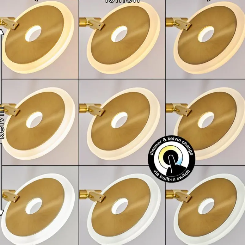 hofstein Lampadaire Umag LED Laiton, 2 lumières* Lampadaires Et Lampes Sur Pied