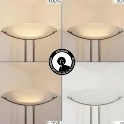 Luminaires Rustiques-hofstein Lampadaire Urama Nickel mat, 2 lumières