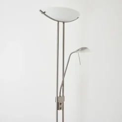 Luminaires Rustiques-hofstein Lampadaire Urama Nickel mat, 2 lumières