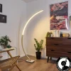 hofstein Lampadaire Uttorp LED Argenté, 1 lumière