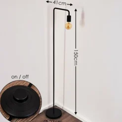 hofstein Lampadaire Valocolla Noir, 1 lumière