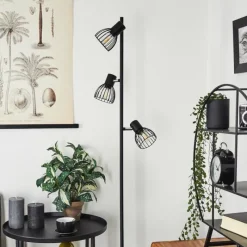 hofstein Lampadaire Verbania Noir, 3 lumières