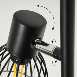 hofstein Lampadaire Verbania Noir, 3 lumières