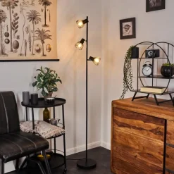 hofstein Lampadaire Verbania Noir, 3 lumières