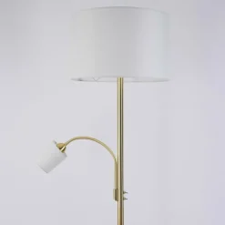 Lampes En Tissu-hofstein Lampadaire Vezza Laiton, 2 lumières
