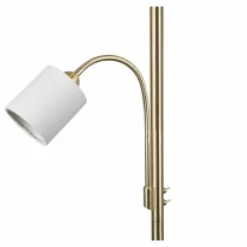 Lampes En Tissu-Luminaires Trio Lampadaire Vezza Laiton, 2 lumières