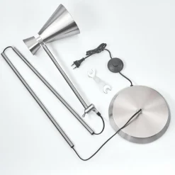 Luminaires Scandinaves-hofstein Lampadaire Vijes Nickel mat, 1 lumière