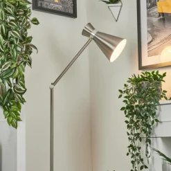 Luminaires Scandinaves-hofstein Lampadaire Vijes Nickel mat, 1 lumière