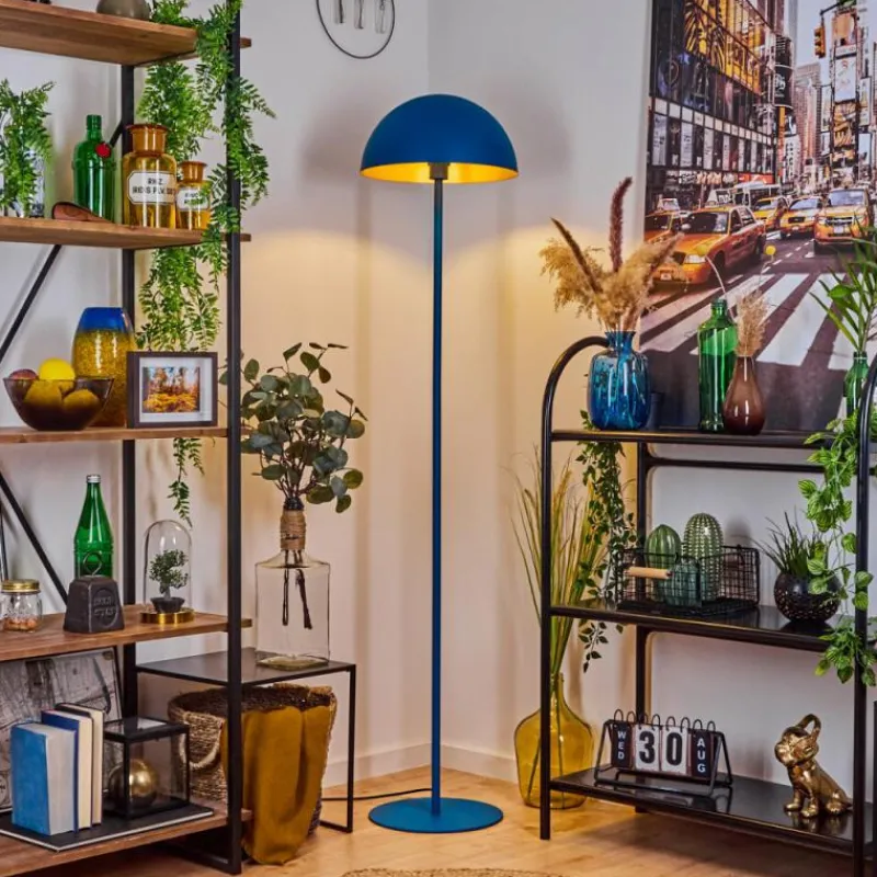 Lampes Dorées-hofstein Lampadaire Vivian Bleu, 1 lumière