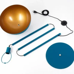 Lampes Dorées-hofstein Lampadaire Vivian Bleu, 1 lumière