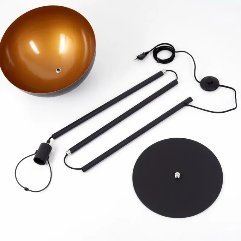 Lampes Dorées-hofstein Lampadaire Vivian Noir, 1 lumière